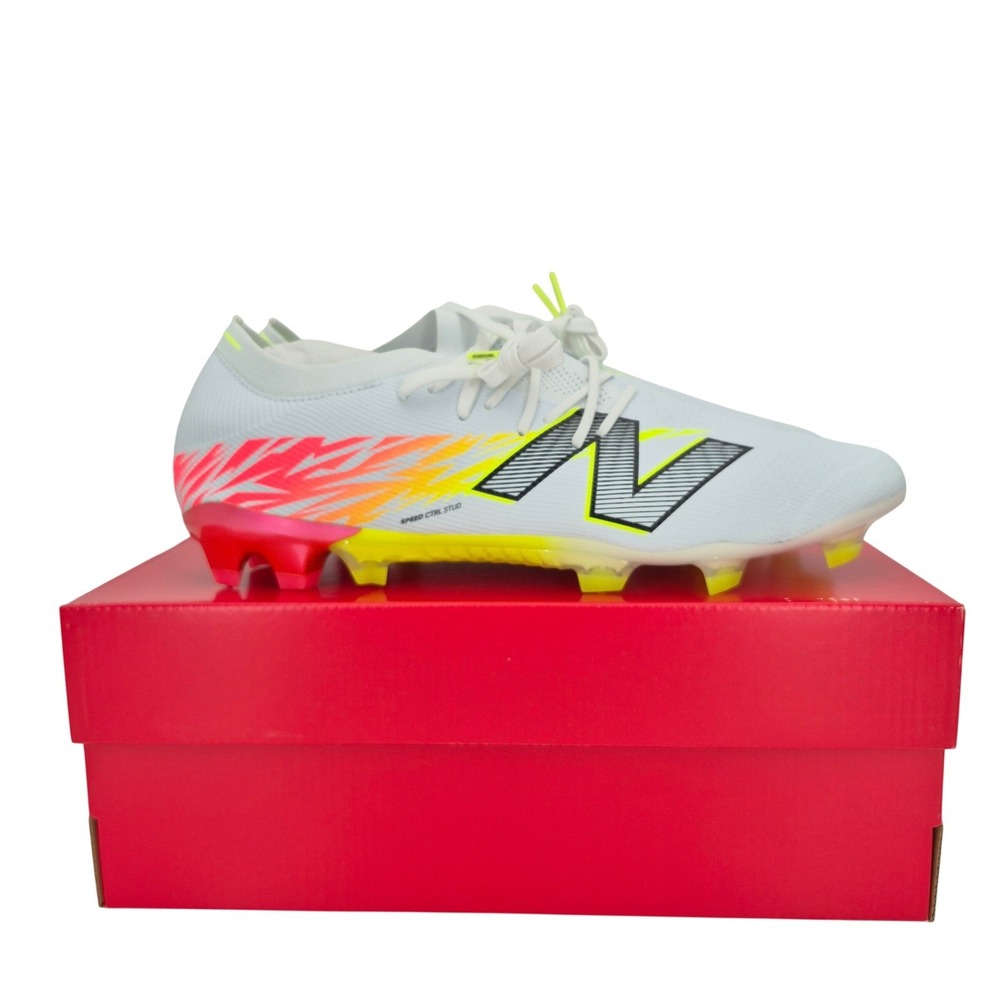 New Balance Furon Elite FG V8 Soccer Cleats Adult Men's Size 12.5 White Red